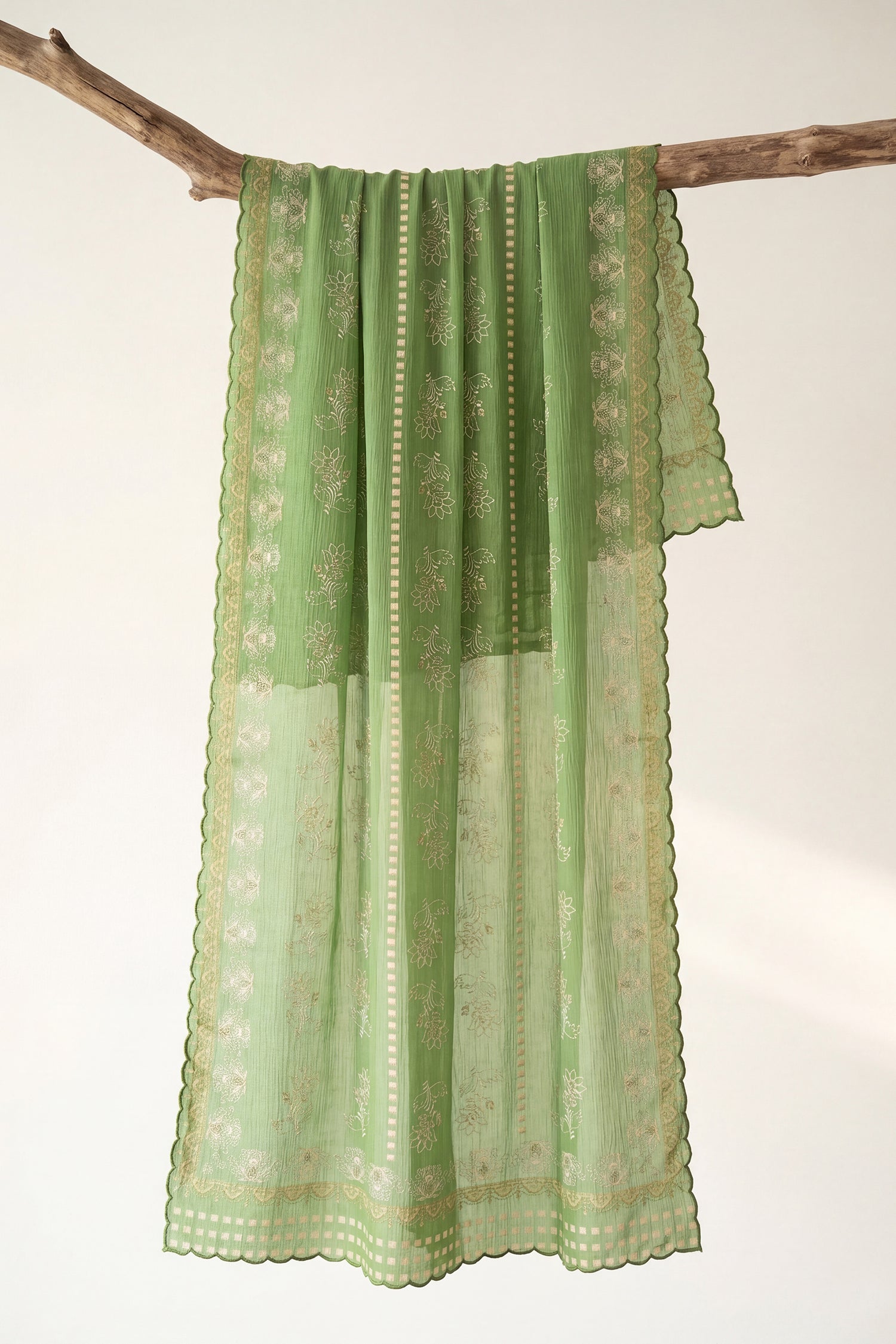 Green Printed Lawn Cotton Co-ord Set with Farsi Pants