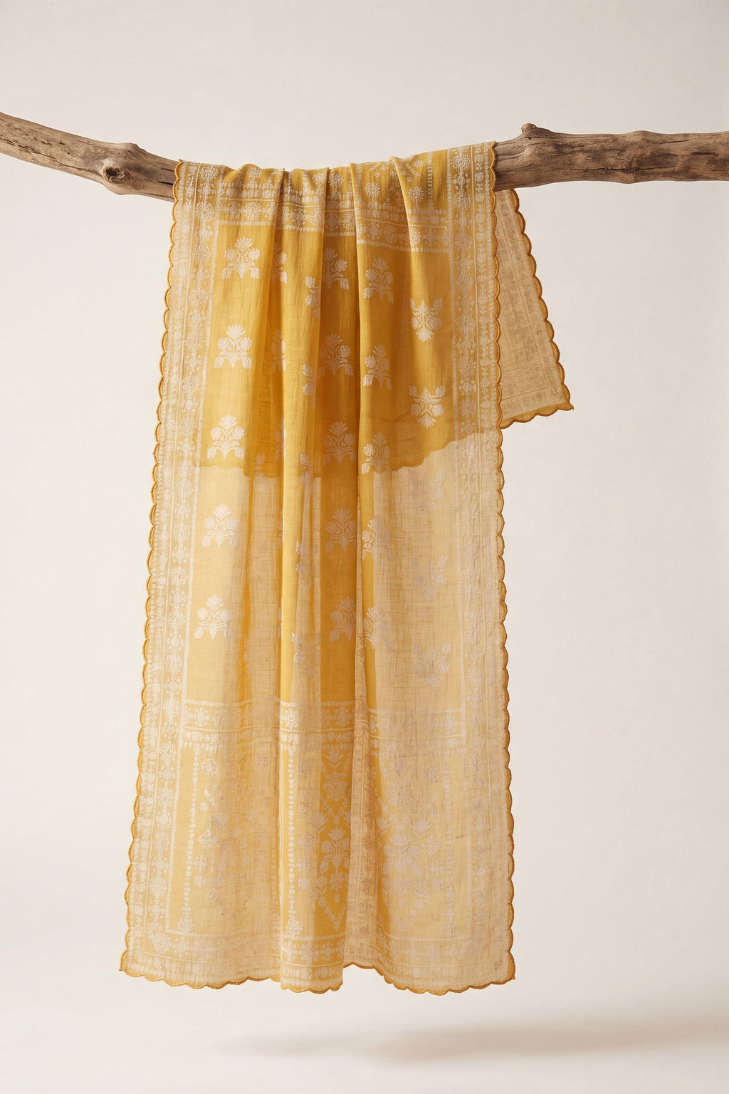 Sunshine Yellow Printed Lawn Cotton Co-ord Set with Farsi Pants