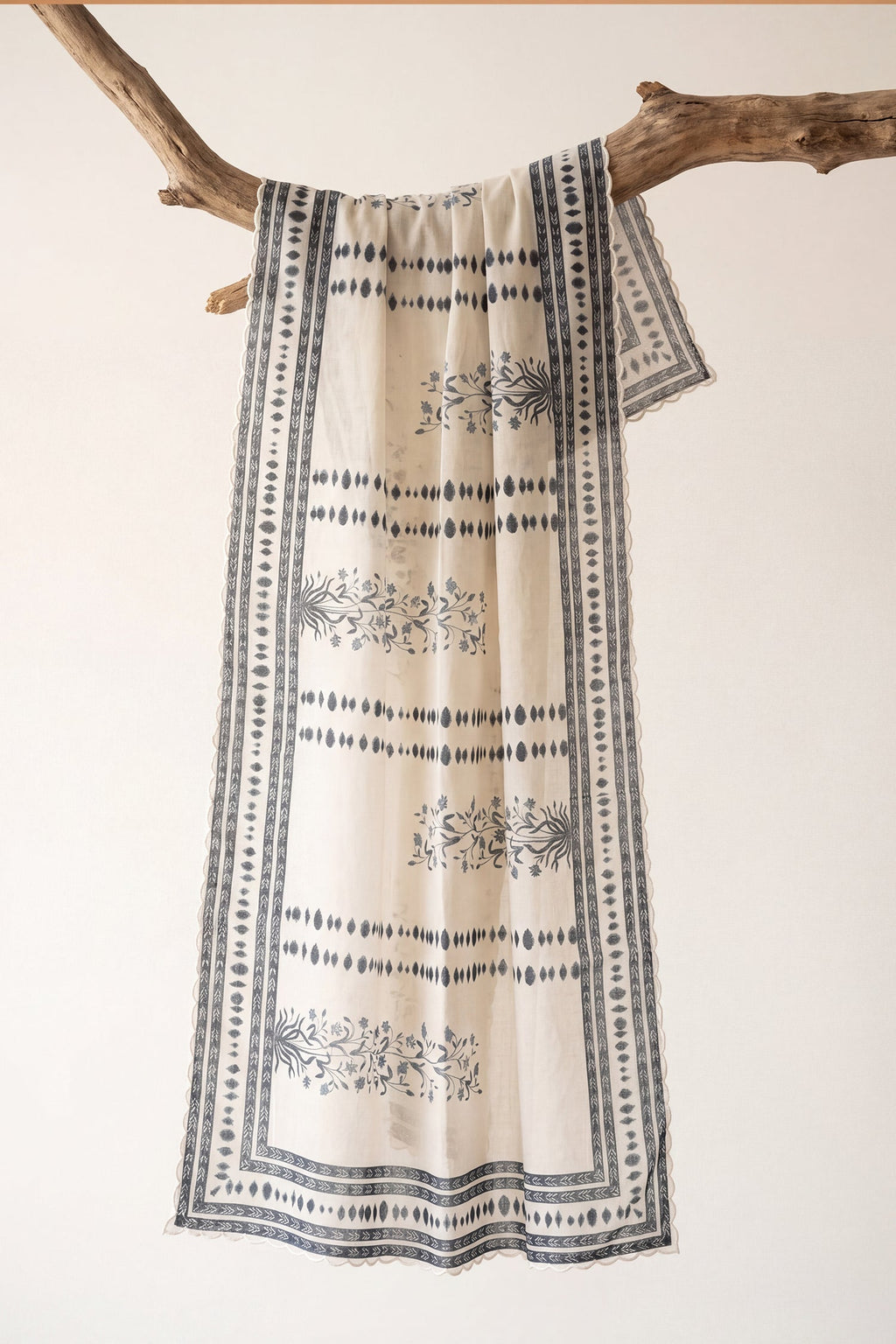 Ivory & Indigo Printed Lawn Cotton Co-ord Set with Straight Pants