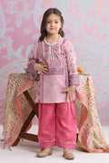 Kids Pink Printed Lawn Cotton Co-ord Set