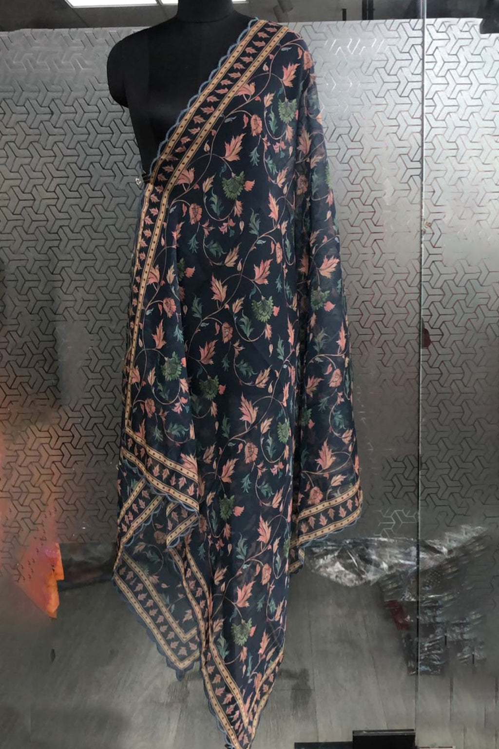 Teal Floral Printed  Lawn Cotton Co-ord Set