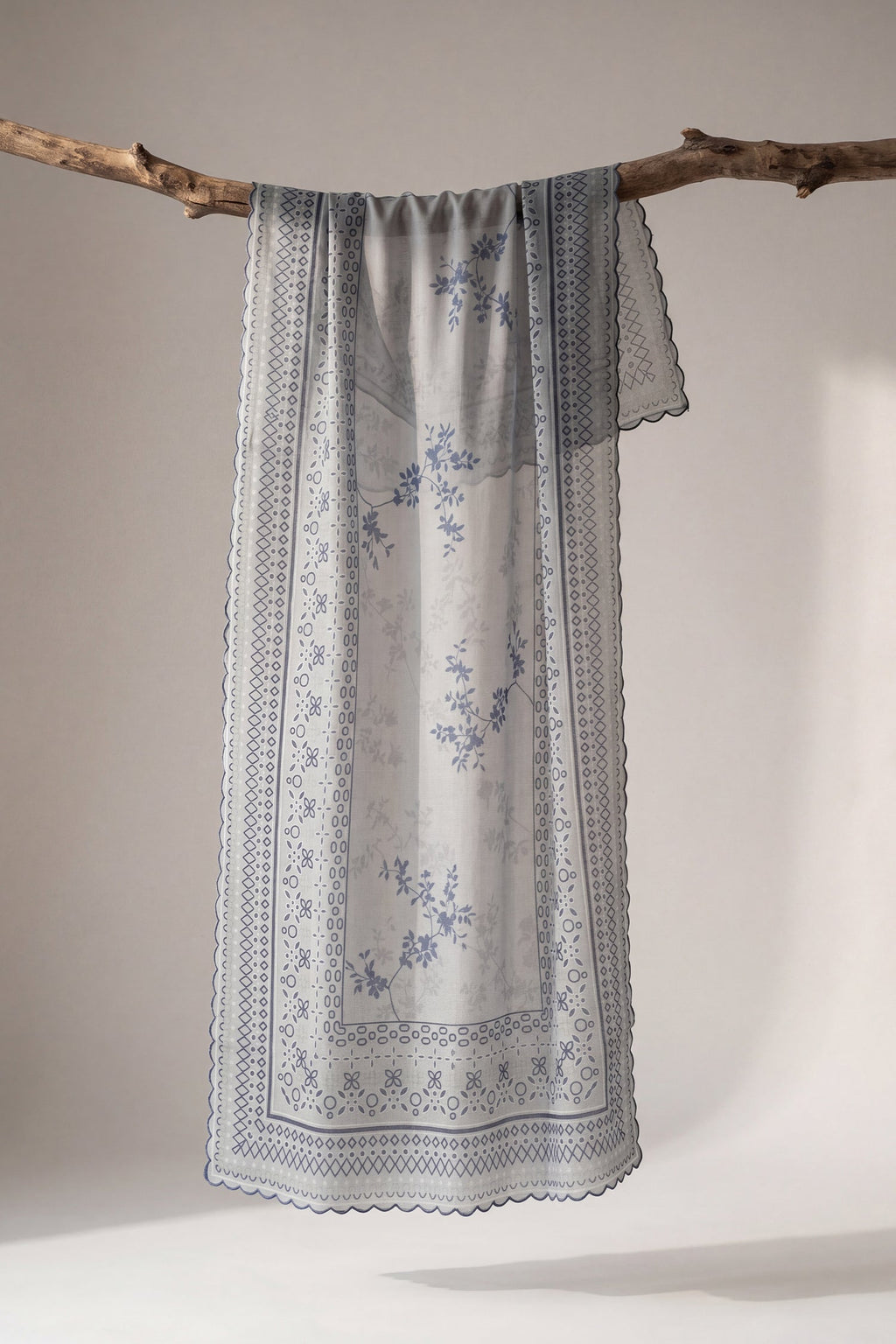 Ishita sandhu In Grey Printed Lawn Cotton Co-ord Set with Farsi Pants