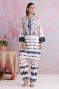 Ivory & Indigo Printed Lawn Cotton Co-ord Set with Straight Pants