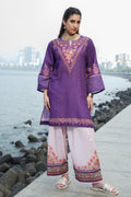 Purple Floral Printed  Lawn Cotton Co-ord Set