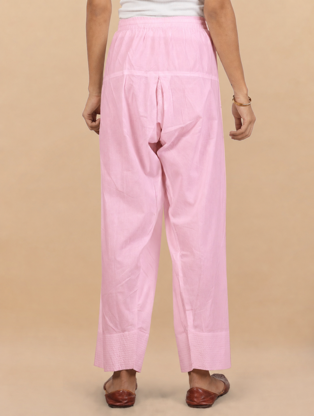 House Of Kari Pink Farsi Cotton Pants