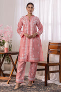 Cotton Chikankari Kurta Set - Pink